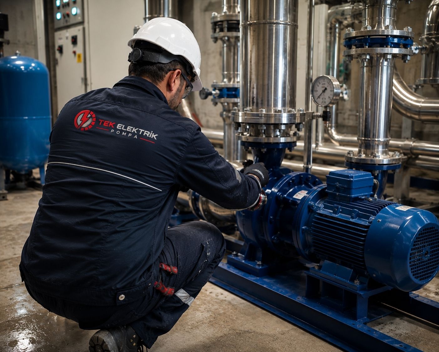 Tek Elektrik Pompa ekibi Balıkesir'de saha uygulaması yaparken