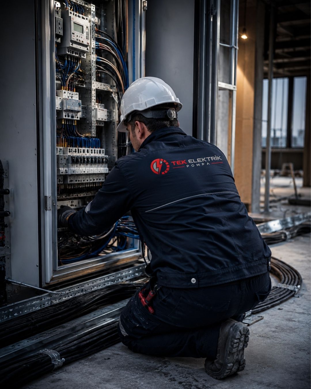 Tek Elektrik Pompa - Balıkesir elektrik tesisatı ve pano otomasyon projelerinden bir kare